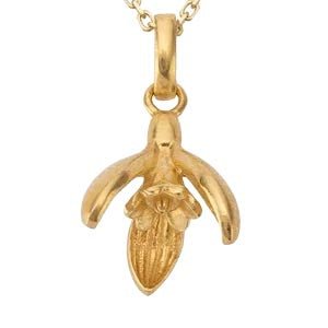 Gold - January Snowdrop Birthflower Charm