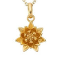 July Birth Flower Pendant – Water Lily & Larkspur