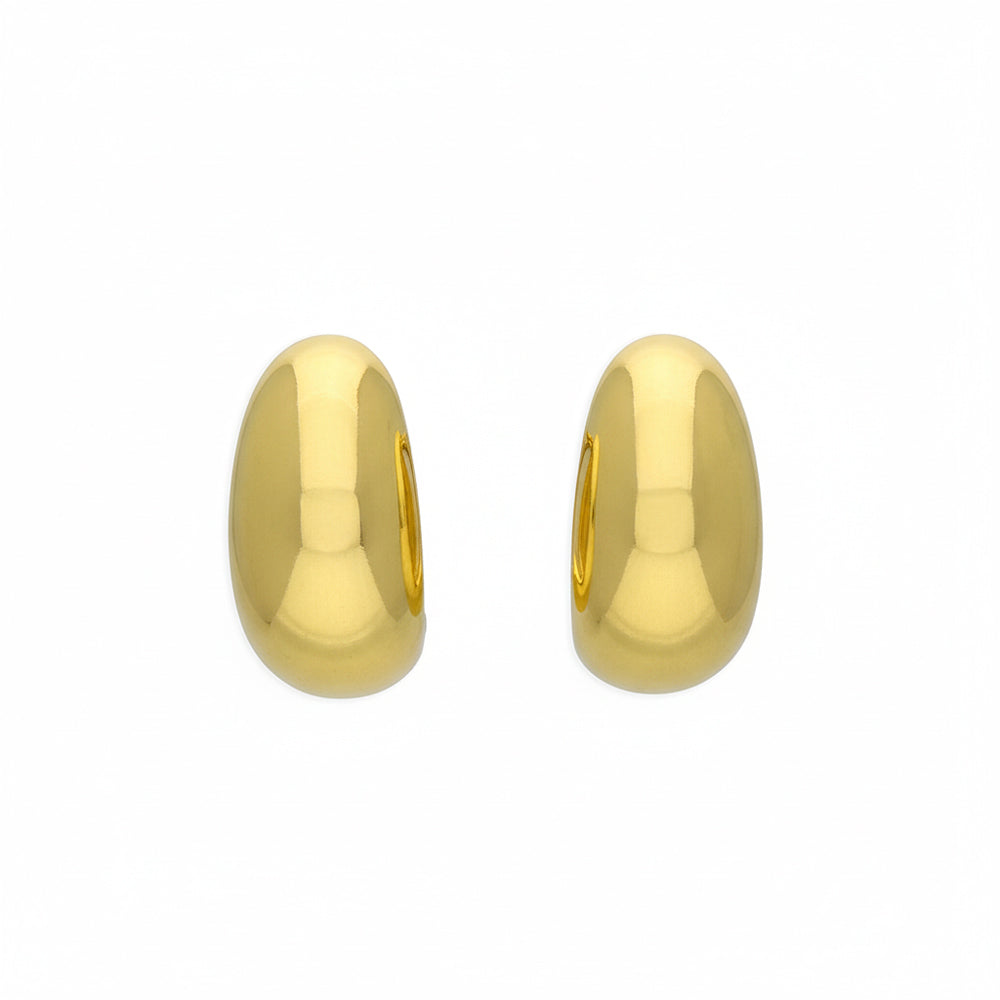 Crescent Stud Earrings - Sterling Silver