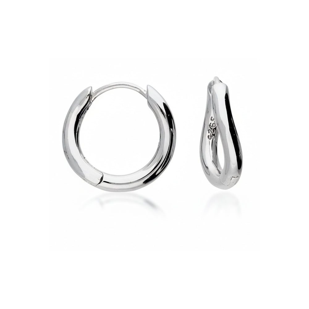 Soft Twist Huggie Earrings - Sterling Silver