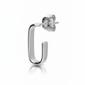 Square J Hoop Earrings