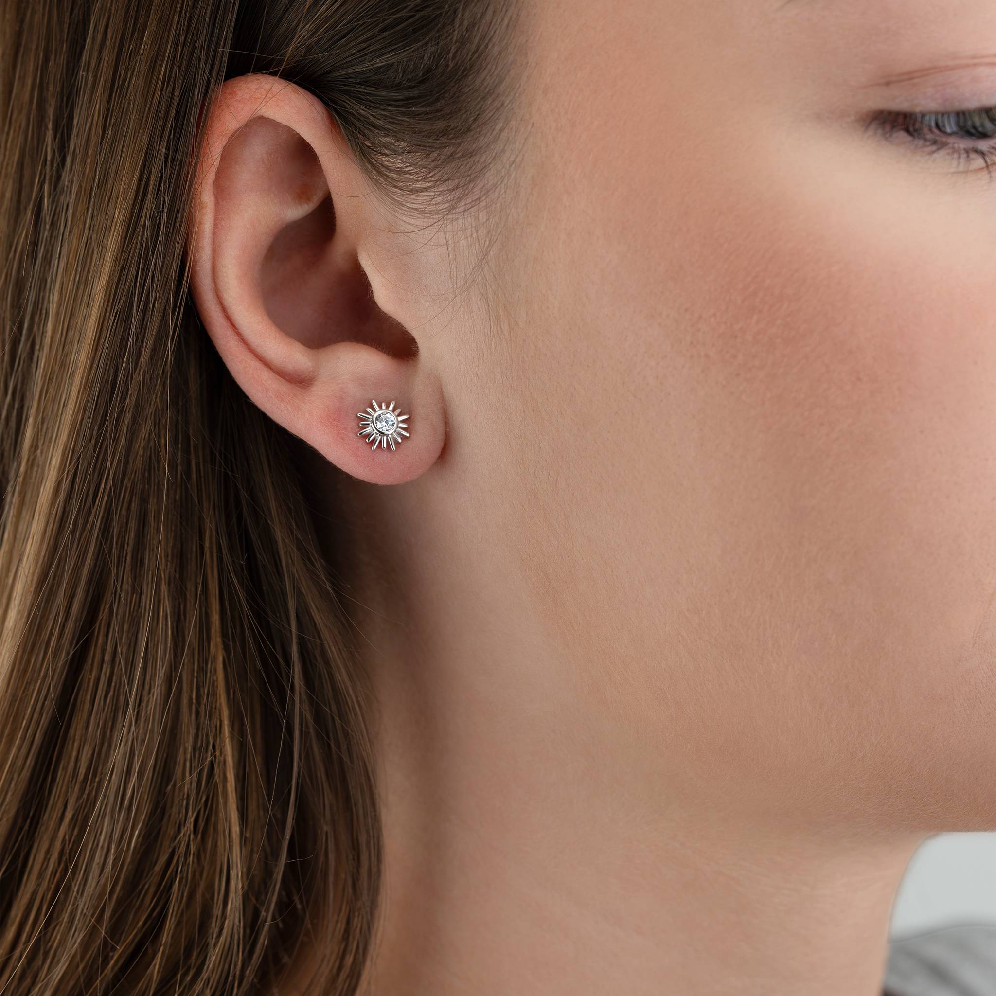 Sun Stud Earrings - Gold