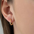 Twisted Hoop Stud Earrings