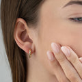 Twisted Hoop Stud Earrings