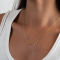 Ashleigh Name Necklace - Solid Silver / Style 3