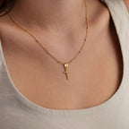 Cubic Zirconia Cross Necklace - 18ct Gold / Style 2