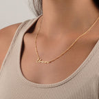 Elouise Name Necklace - 18ct Gold / Style 3