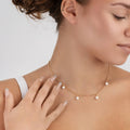 Freshwater Quad Pearl Drop Necklace