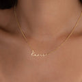Karis Name Necklace - 18ct Gold / Style 2