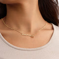Mama Necklace with Baby Feet Charm - 18ct Gold / Style 3