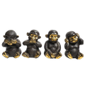 Hear No Evil See No Evil Monkey Figurines - Set of 4