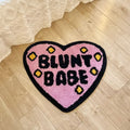 Heart-Shaped "Blunt Babe" Bath Mat