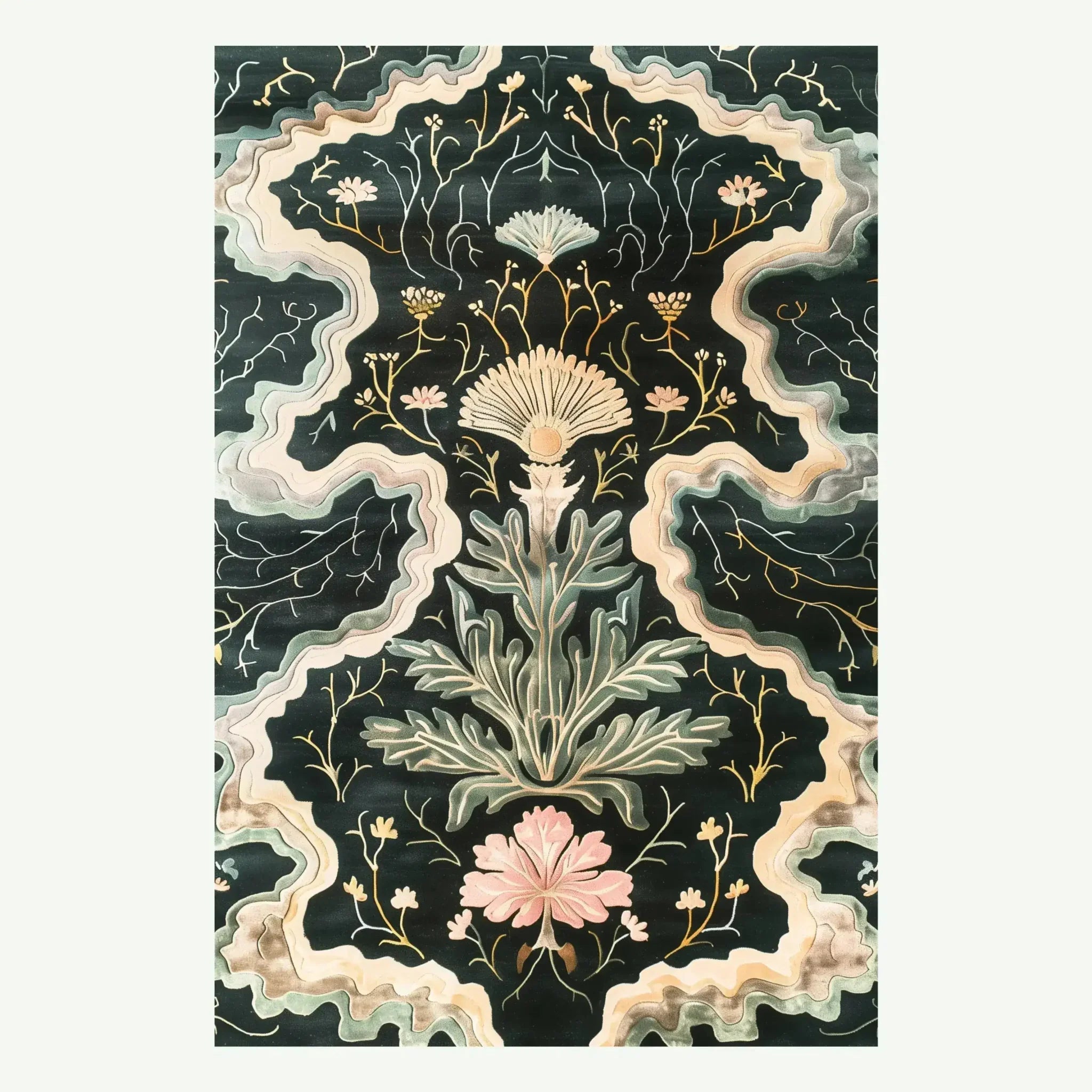 Heavenly Cloud Garden Hand Tufted Rug 36 x 54"