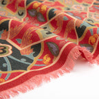 Silk and Wool Red Scarf Rania