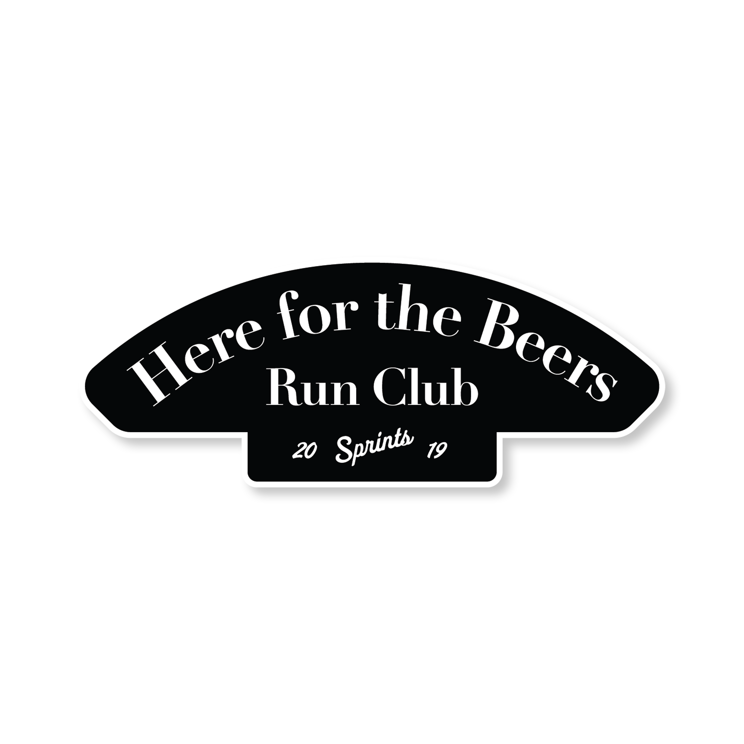Sprints Here For The Beers Run Club - Vinyl Sticker