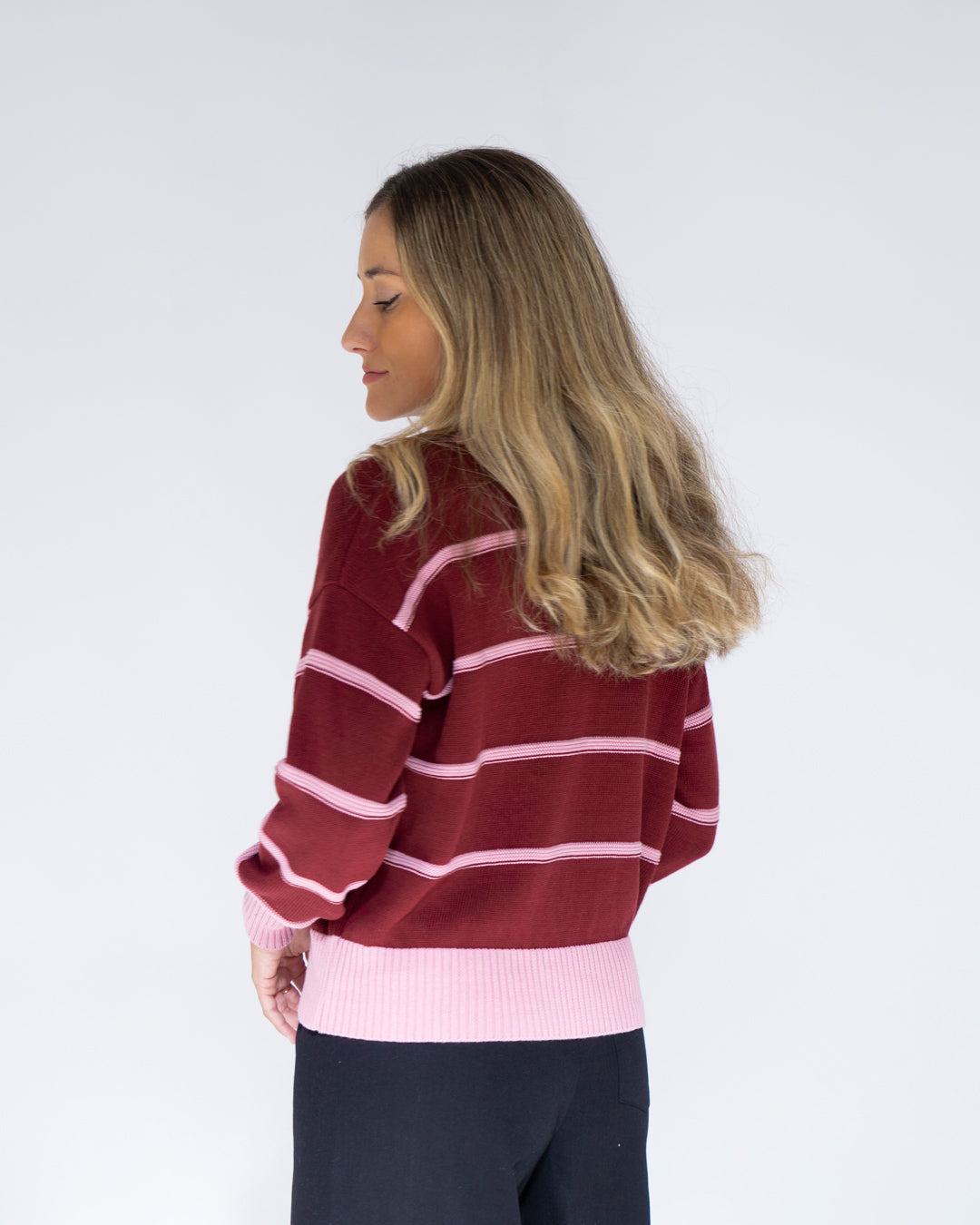 jersey herencia tejida burdeos ▢