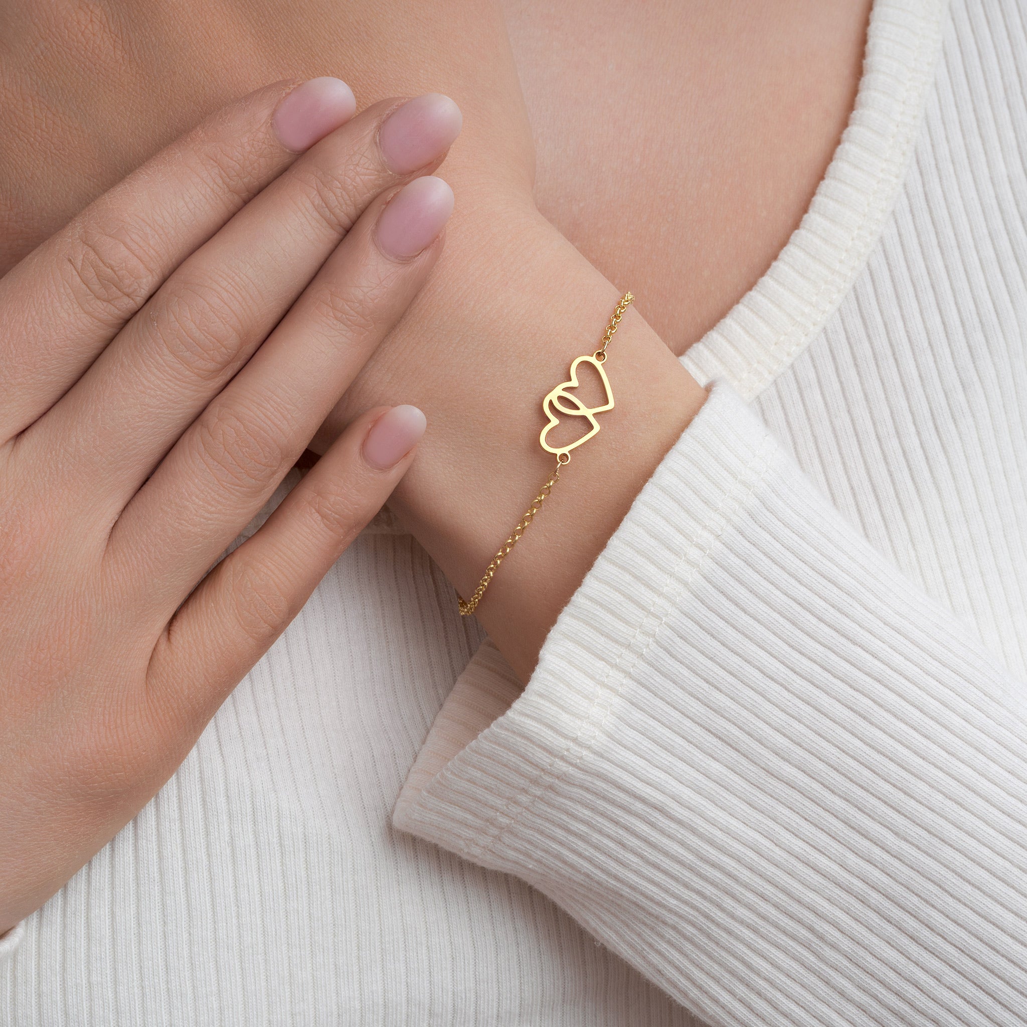 Infinity Heart Bracelet - 18ct Gold / Style 3