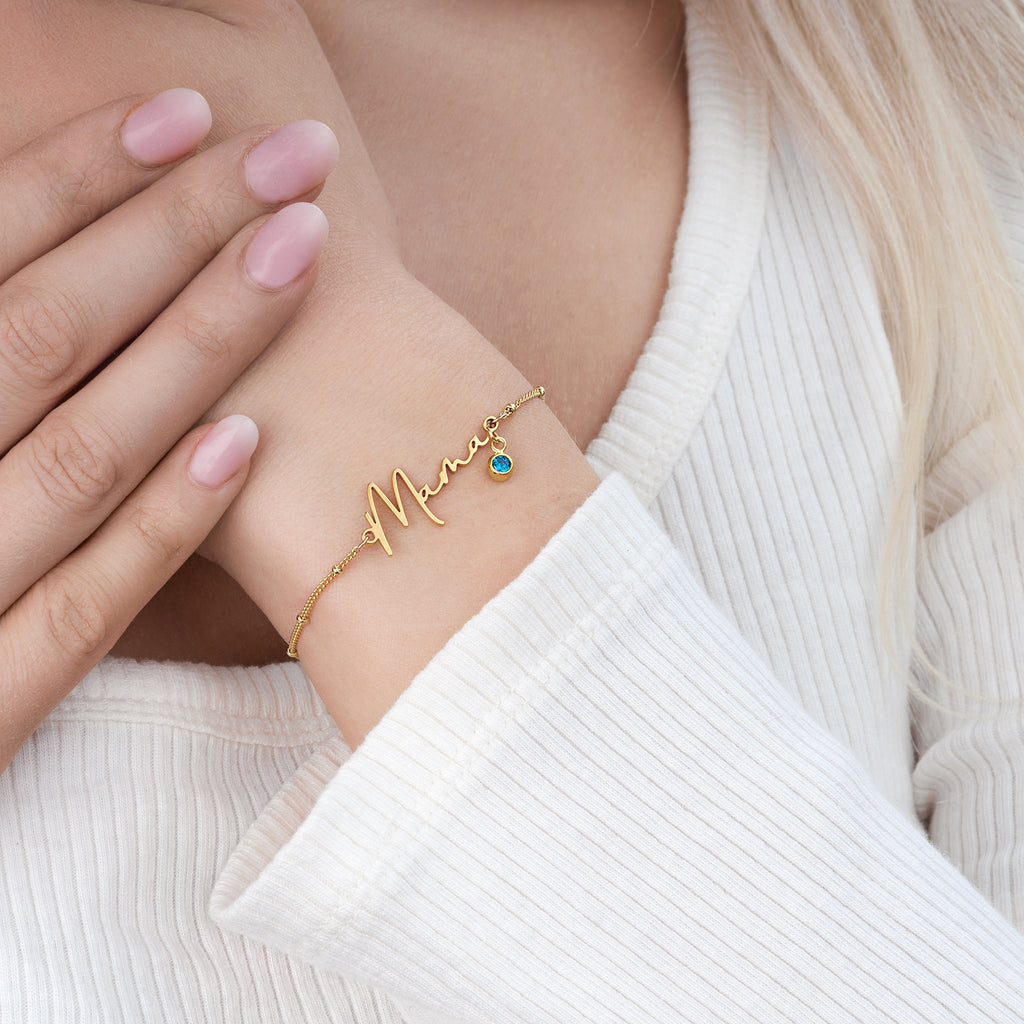 Mama Bracelet with Birthstone