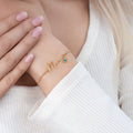Mama Bracelet with Birthstone - 18ct Gold / Style 3