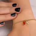 Birthstone Initial Bracelet