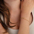 Personalised Name Bracelet - Gold Vermeil / Style 3