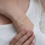Personalised Name Bracelet - Vermeil / Style 3