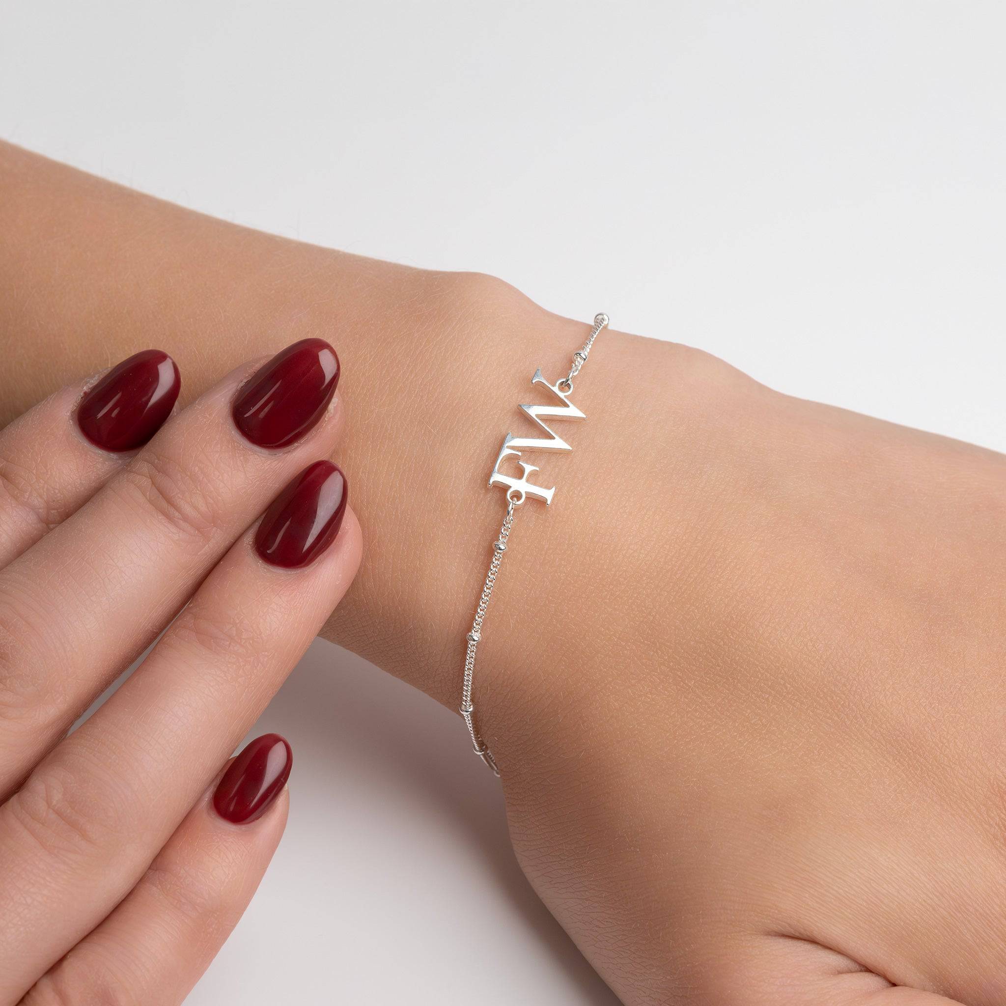 Double Letter Initials Bracelet - Vermeil / Style 2