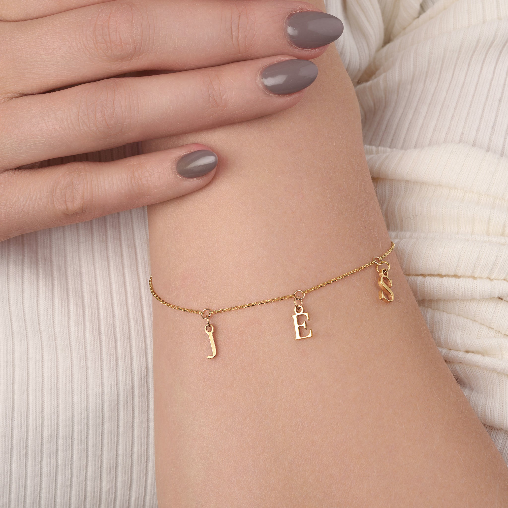 Triple Initial Bracelet - Vermeil