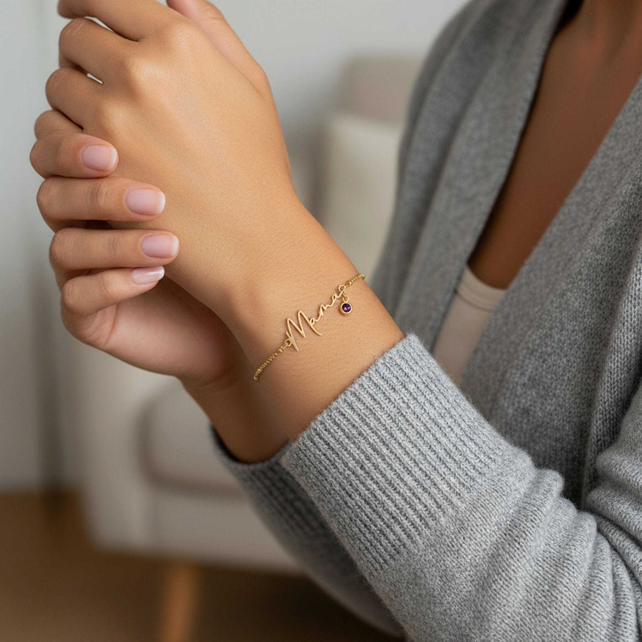 Mama Bracelet with Birthstone