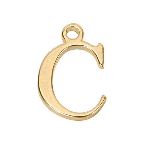 C Gold Letter Charm