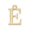 E Gold Letter Charm