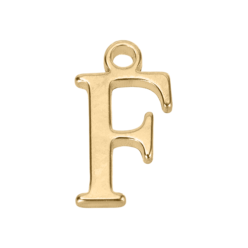F Gold Letter Charm
