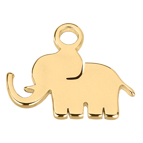 Gold Lucky Elephant Pendant