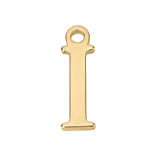 I Gold Letter Charm