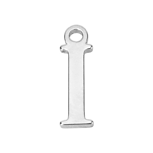 I Silver Letter Charm