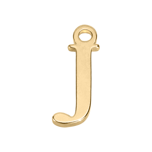 Colgante de oro en J