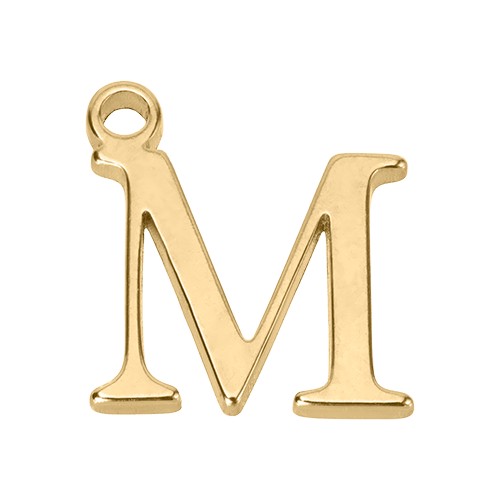 Colgante de oro con la letra M