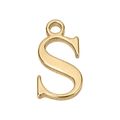 Colgante de oro con la letra S