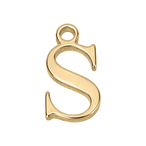 Colgante de oro con la letra S