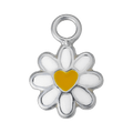 Amuleto de flor de plata