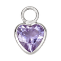Dije de Corazón Púrpura de Plata