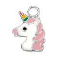 Dije de unicornio de plata