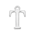 T Silver Letter Charm