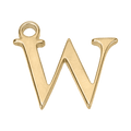 W Gold Letter Charm