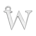 W Silver Letter Charm