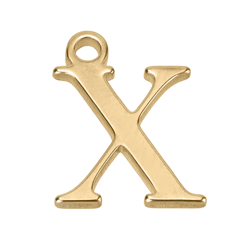 Colgante de oro en forma de X