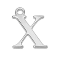 Colgante de plata con una X