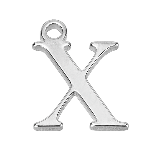 Colgante de plata con una X