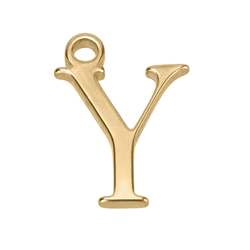 Y Gold Letter Charm