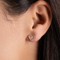 Half Twist Open Heart Stud Earrings